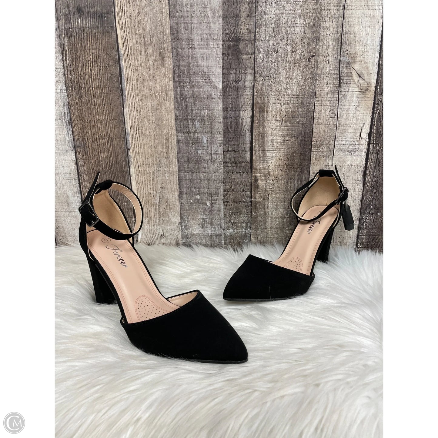 Shoes Heels Block By Forever In Black, Size: 6