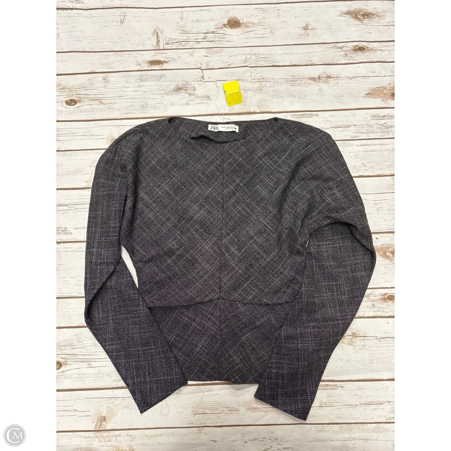 Top Long Sleeve By Zara In Black, Size: Xs