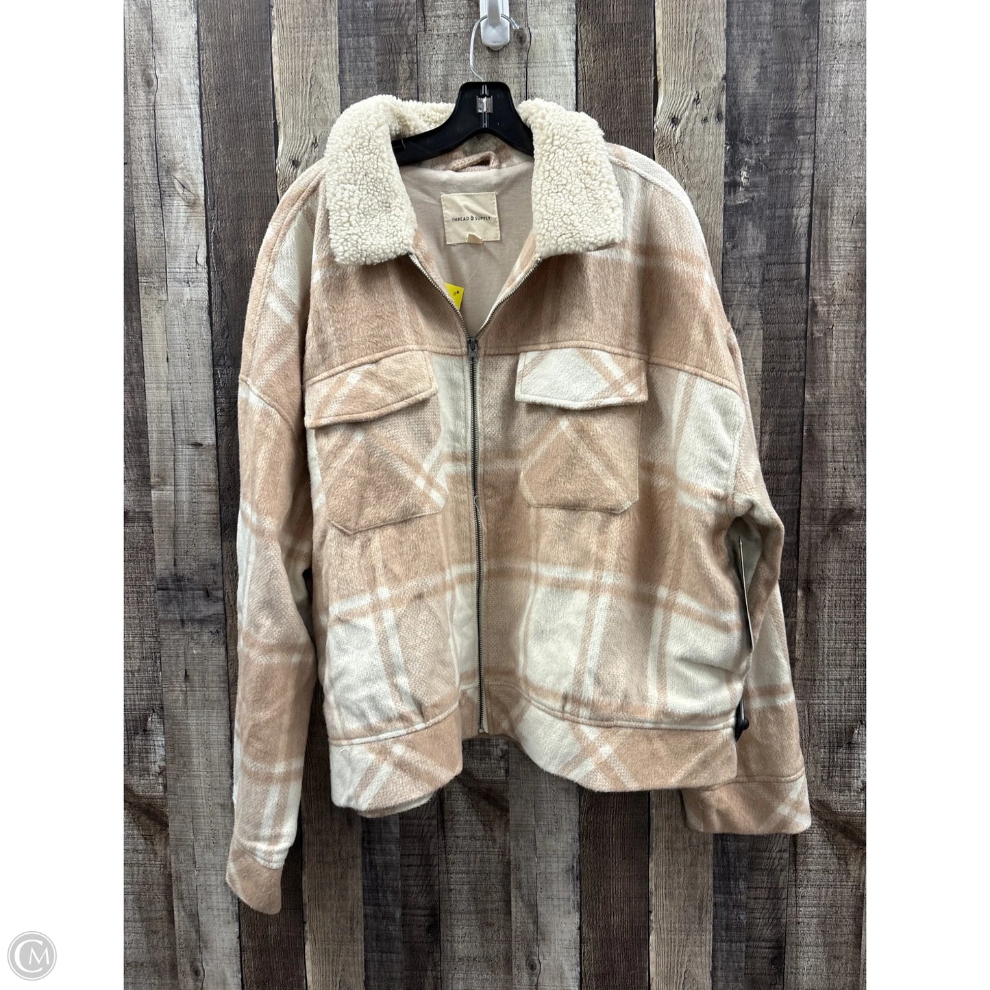 Jacket Other By Thread And Supply In Plaid Pattern, Size: 3x