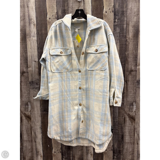 Jacket Shirt By Arizona In Plaid Pattern, Size: M