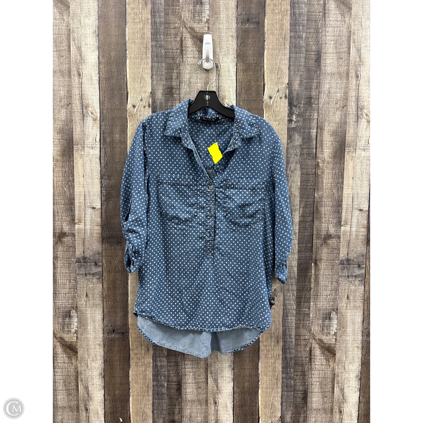 Top 3/4 Sleeve By Velvet Heart In Polkadot Pattern, Size: M