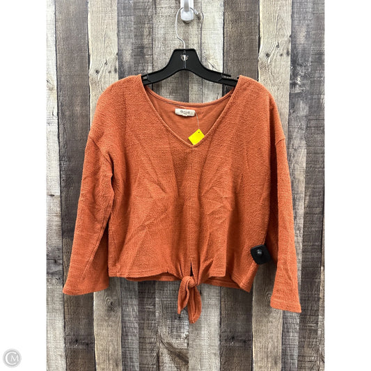 Top Long Sleeve By Madewell In Orange, Size: M