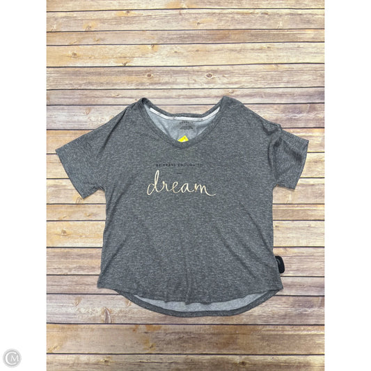 Top Short Sleeve By Danskin In Grey, Size: Xl