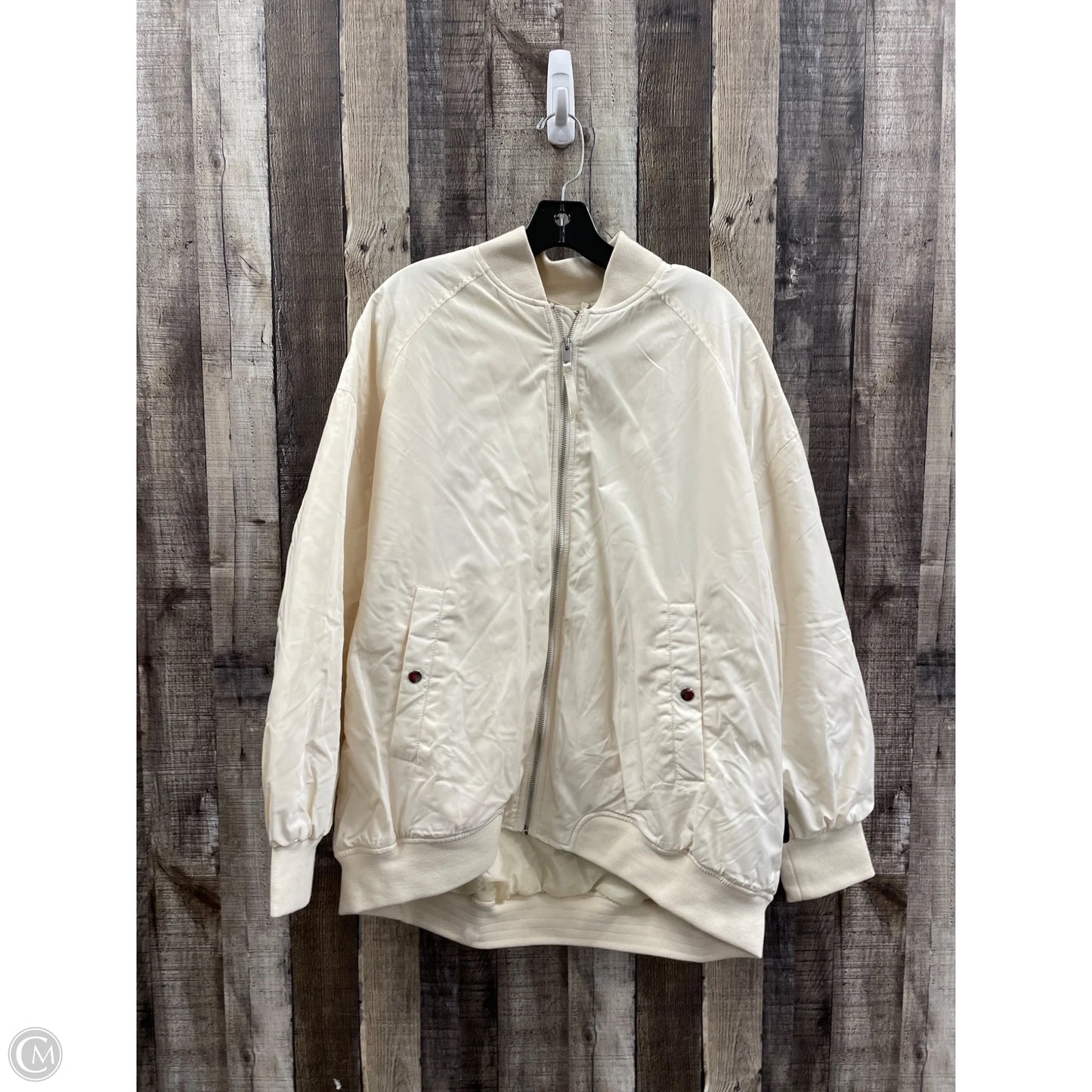 Jacket Puffer & Quilted By Cme In Ivory, Size: Xl