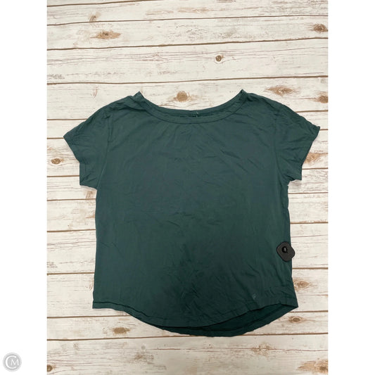 Athletic Top Short Sleeve By Fabletics In Green, Size: L