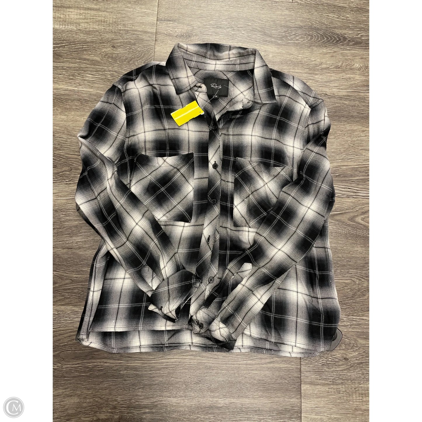 Top Long Sleeve By Rails In Plaid Pattern, Size: Xs