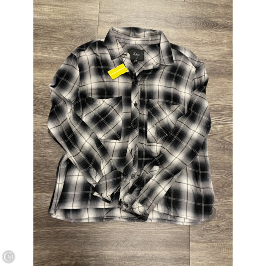 Top Long Sleeve By Rails In Plaid Pattern, Size: Xs