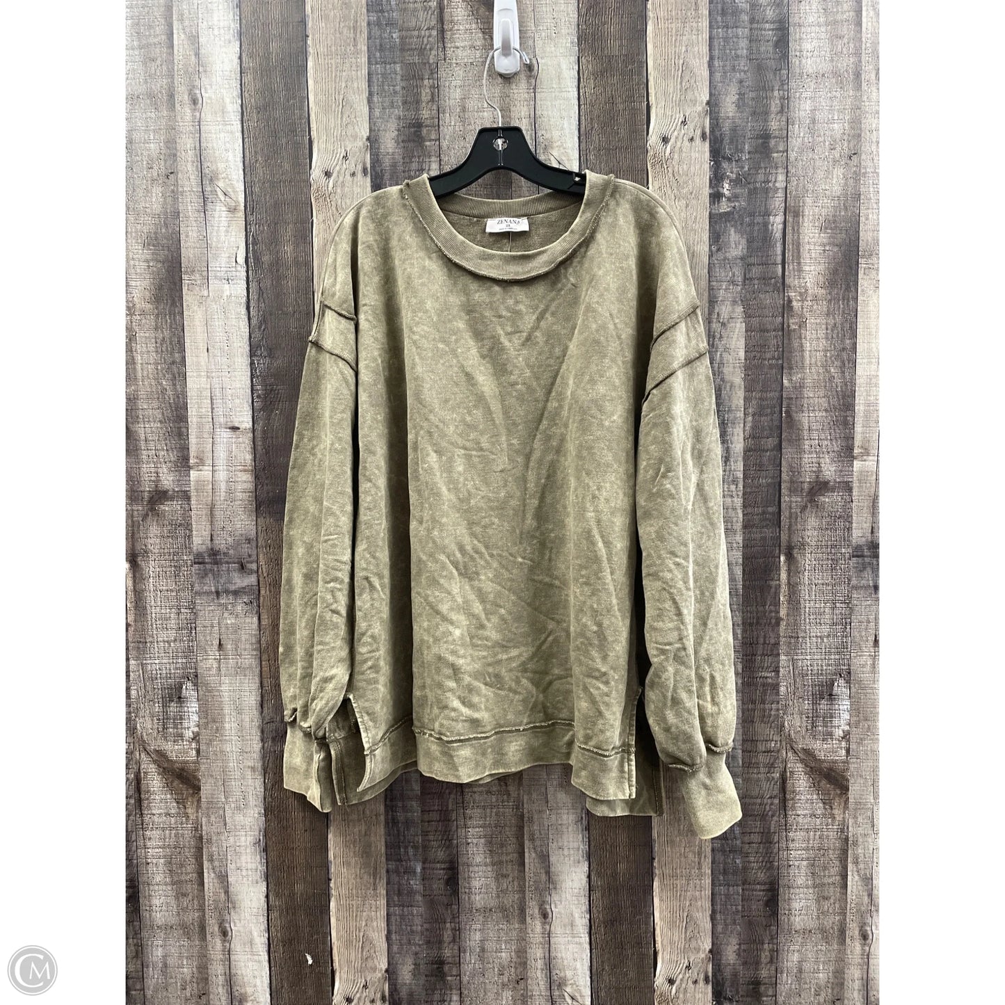 Sweatshirt Crewneck By Zenana In Brown, Size: 2x