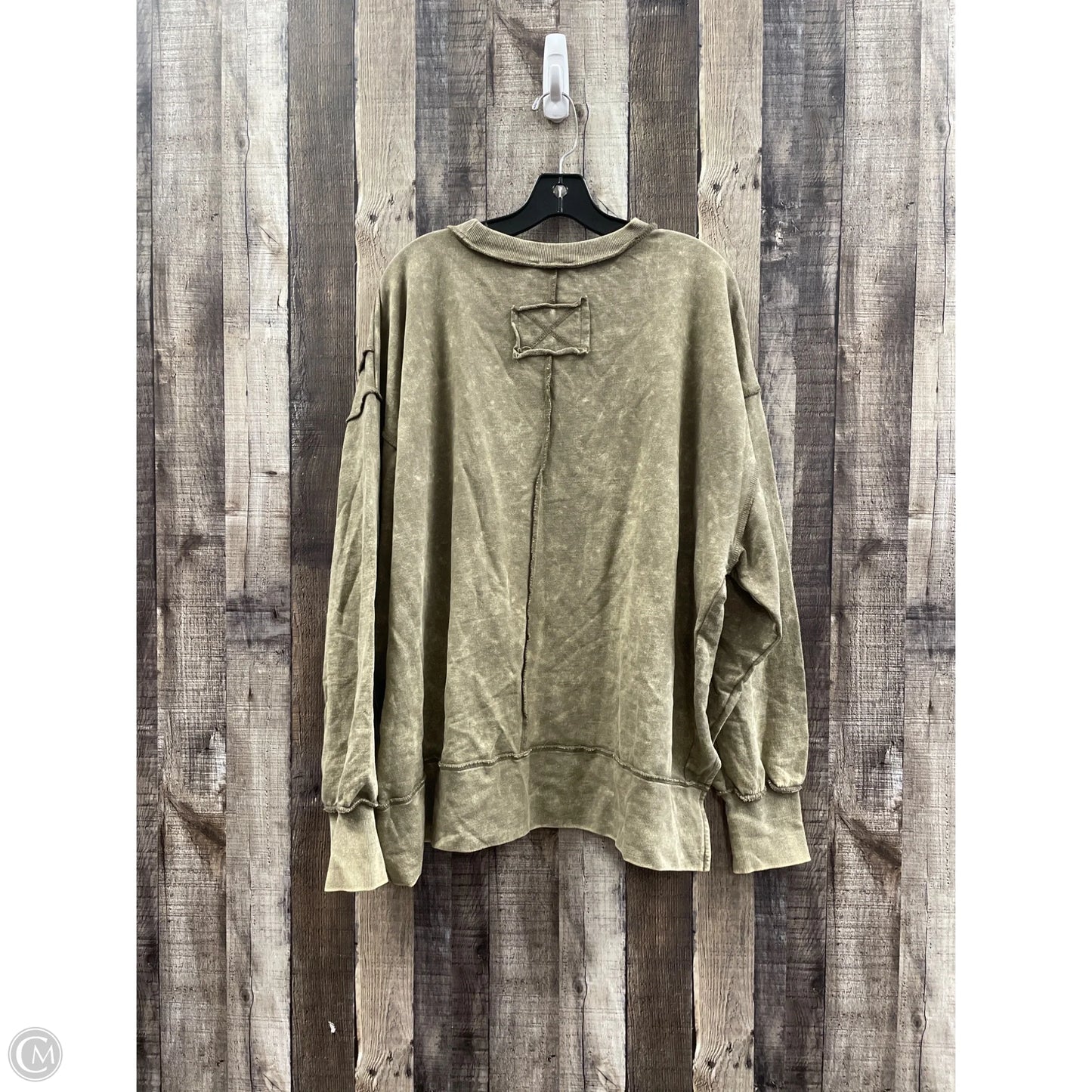 Sweatshirt Crewneck By Zenana In Brown, Size: 2x