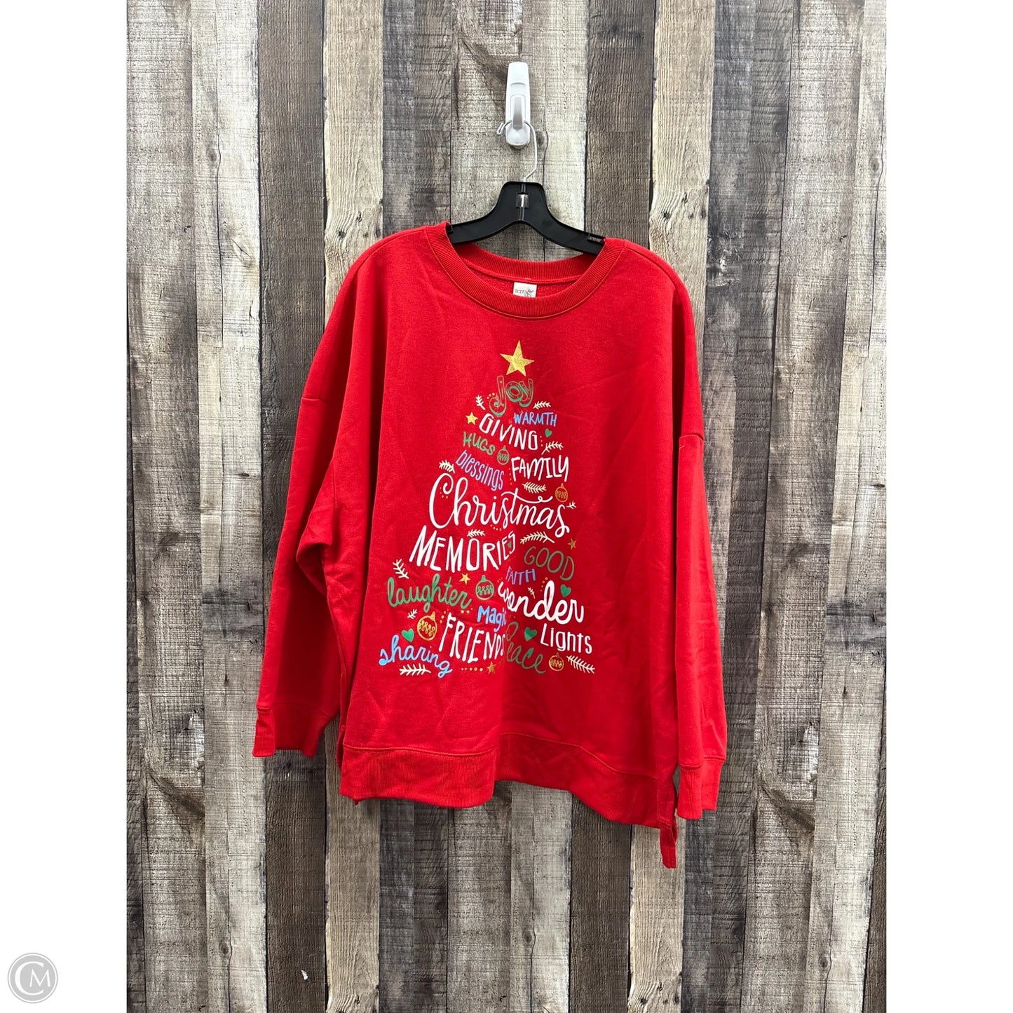 Sweatshirt Crewneck By Terra & Sky In Red, Size: 3x