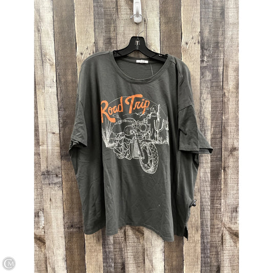 Top Short Sleeve By Maurices In Grey, Size: 3x