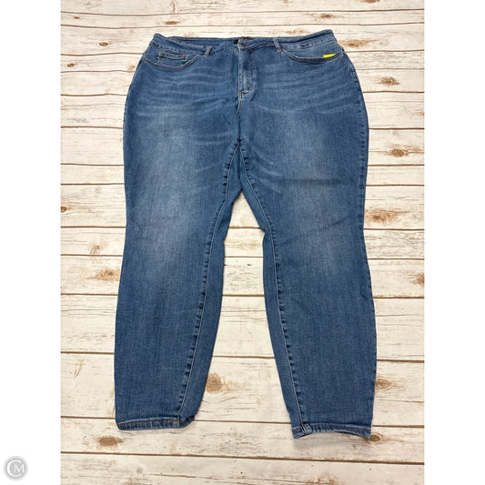 Jeans Skinny By Judy Blue In Blue Denim, Size: 22