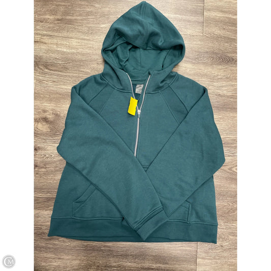 Sweatshirt Hoodie By Danskin In Teal, Size: L