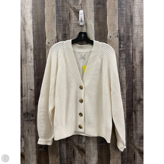 Sweater Cardigan By A New Day In White, Size: L