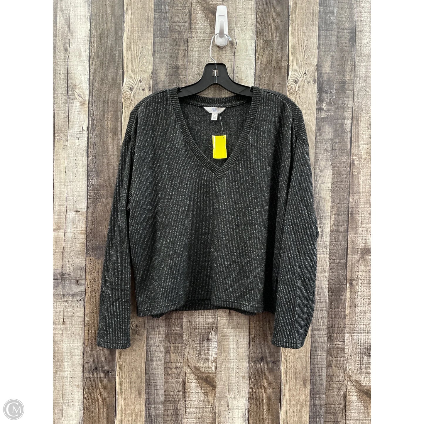 Top Long Sleeve By Time And Tru In Black, Size: M
