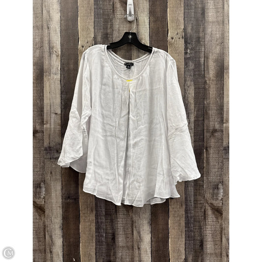 Top Long Sleeve By New Directions In White, Size: Xl