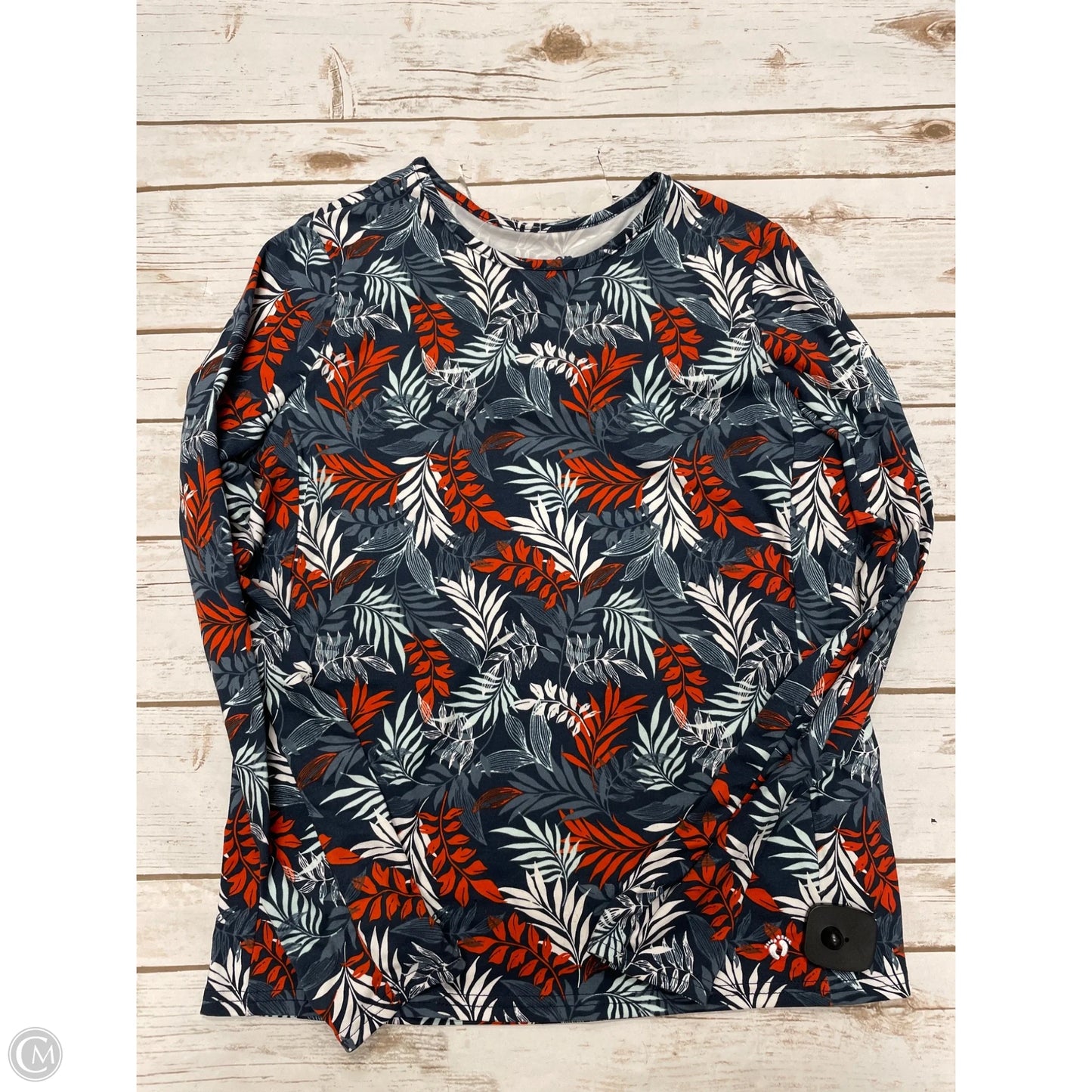 Athletic Top Long Sleeve Crewneck By Hang Ten In Multi-colored, Size: S