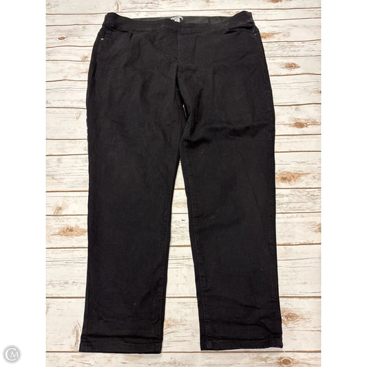 Jeans Straight By Croft And Barrow In Black Denim, Size: 22