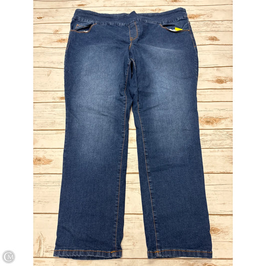 Jeans Straight By Gloria Vanderbilt In Blue Denim, Size: 20
