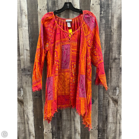 Top 3/4 Sleeve By Catherines In Multi-colored, Size: 2x