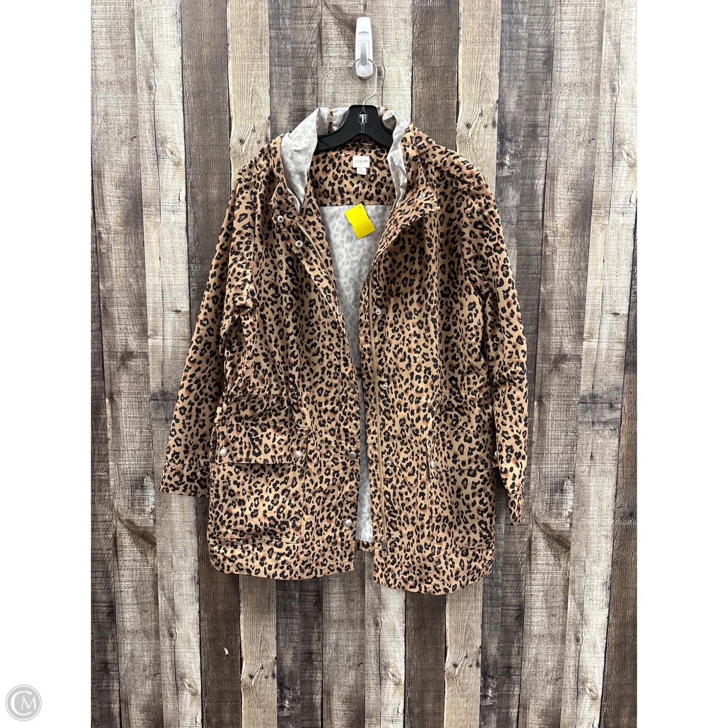 Jacket Windbreaker By J. Crew In Animal Print, Size: L