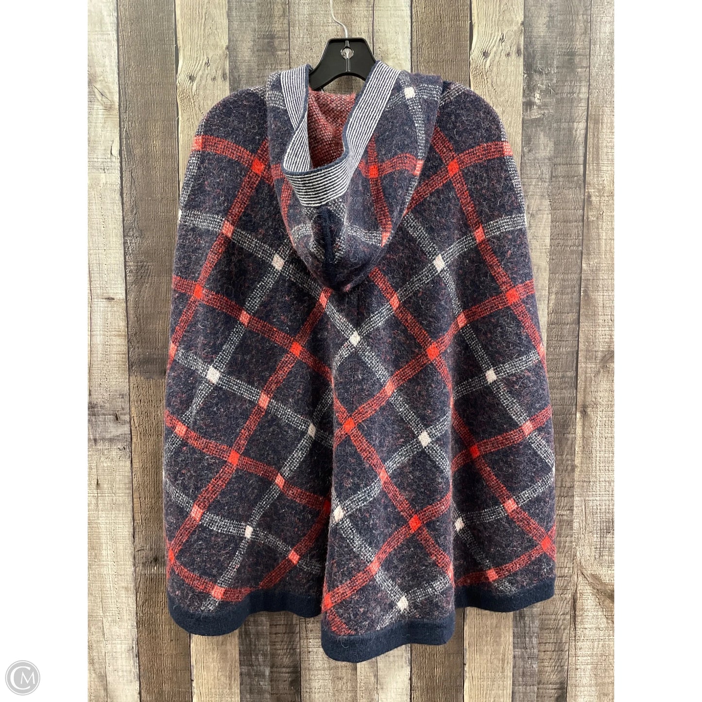 Poncho By Tommy Hilfiger In Blue & Red, Size: L