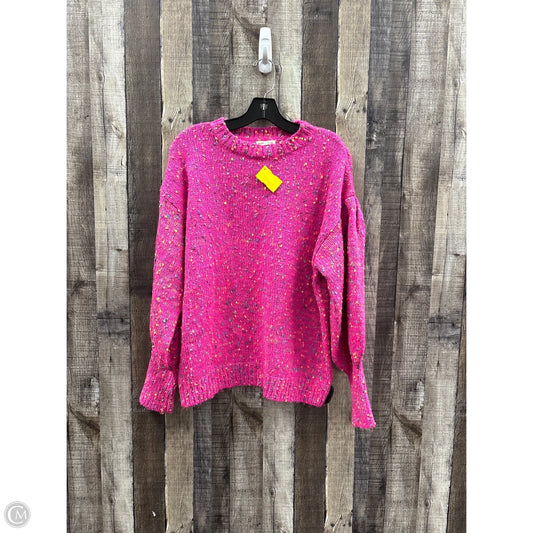Sweater By Main Strip In Pink, Size: M