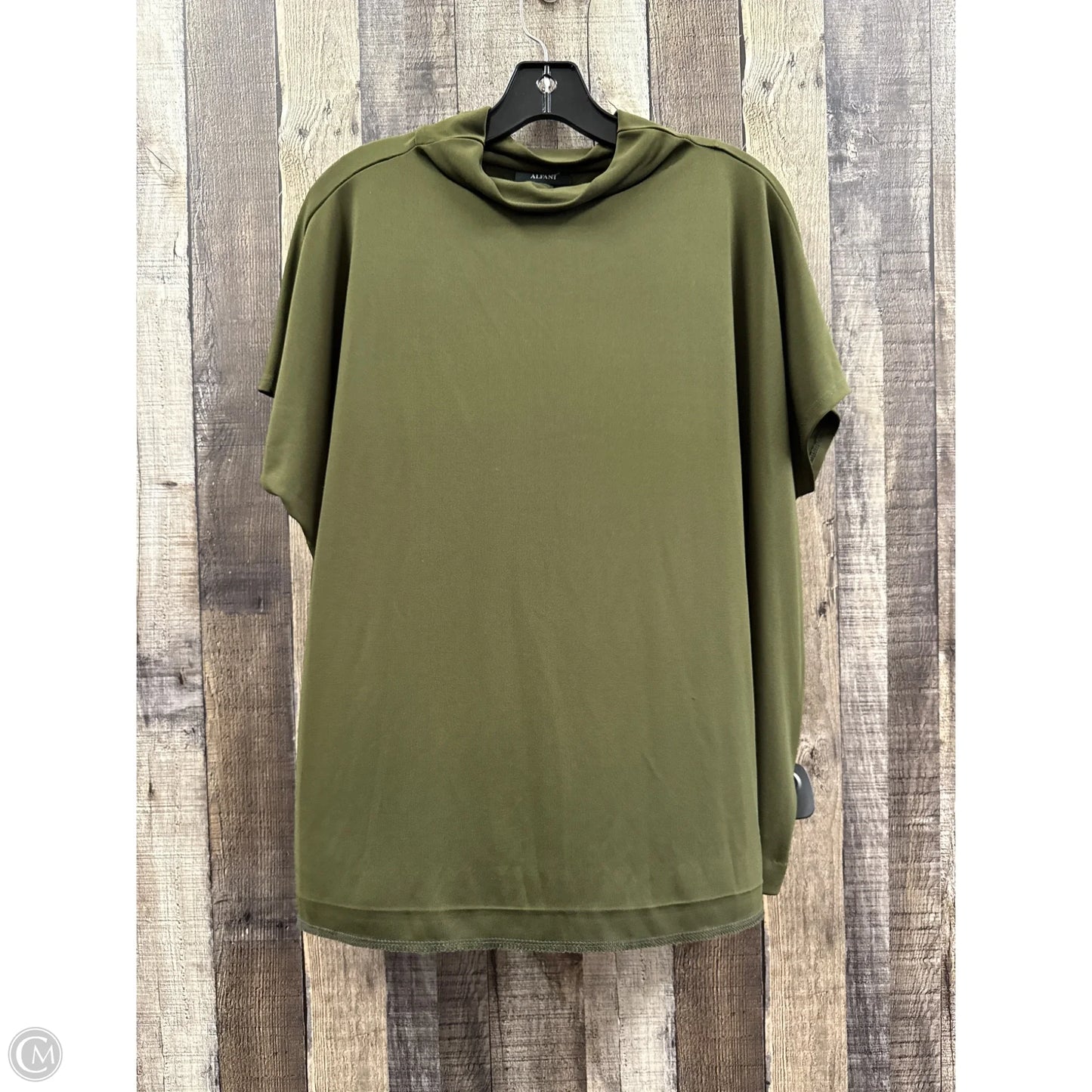 Top Short Sleeve By Alfani In Green, Size: M
