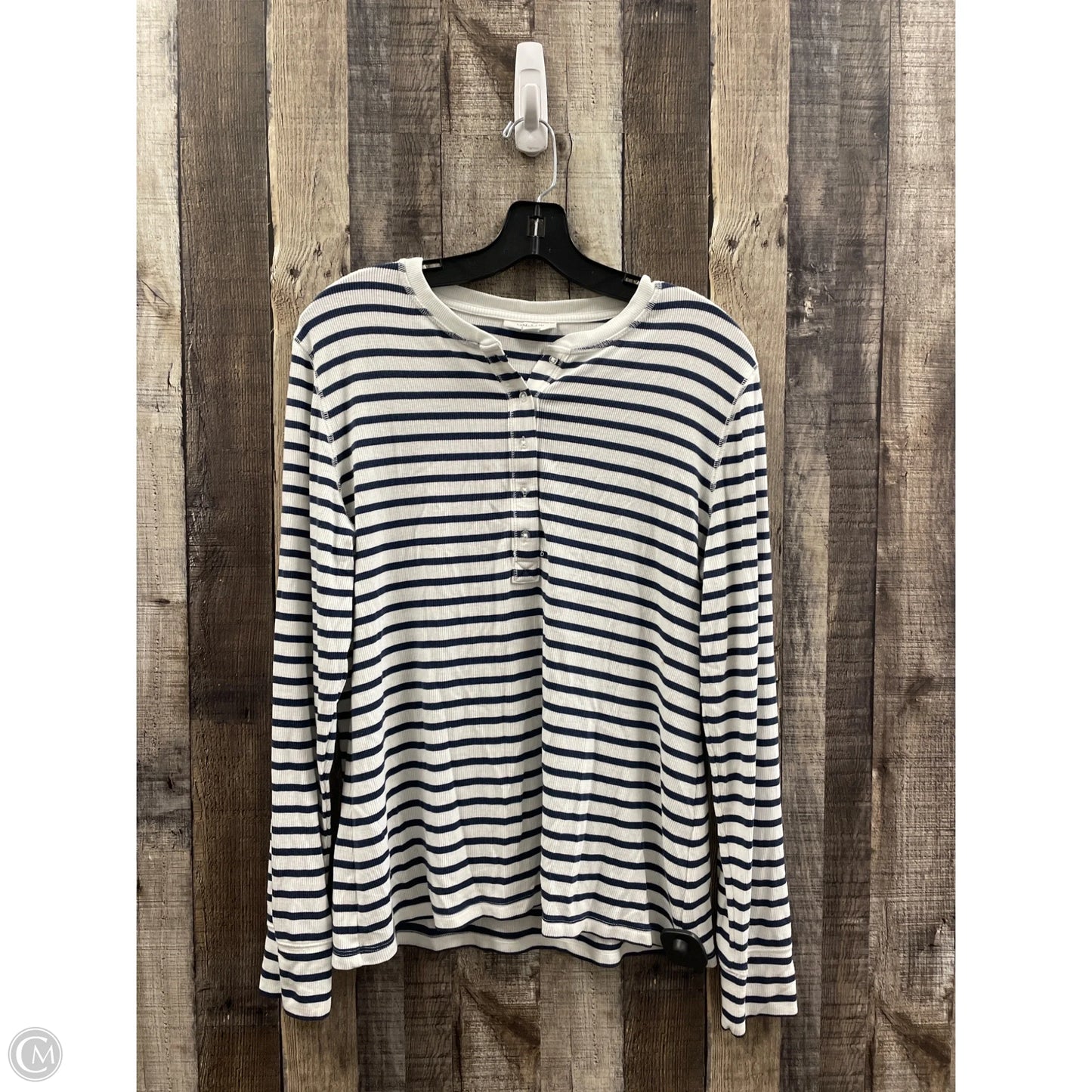 Top Long Sleeve By On 34th In Striped Pattern, Size: 1x