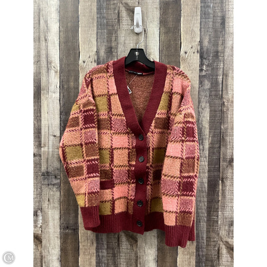 Sweater Cardigan By Black Tape In Multi-colored, Size: Xl
