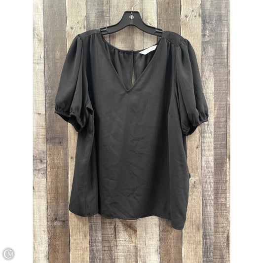 Top Short Sleeve By Lc Lauren Conrad In Black, Size: Xxl