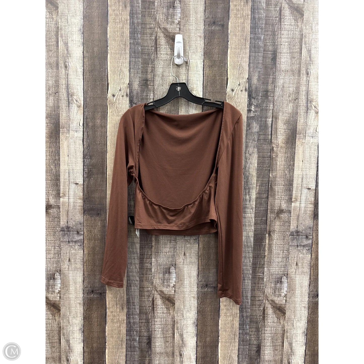 Top Long Sleeve By Shein In Brown, Size: Xl