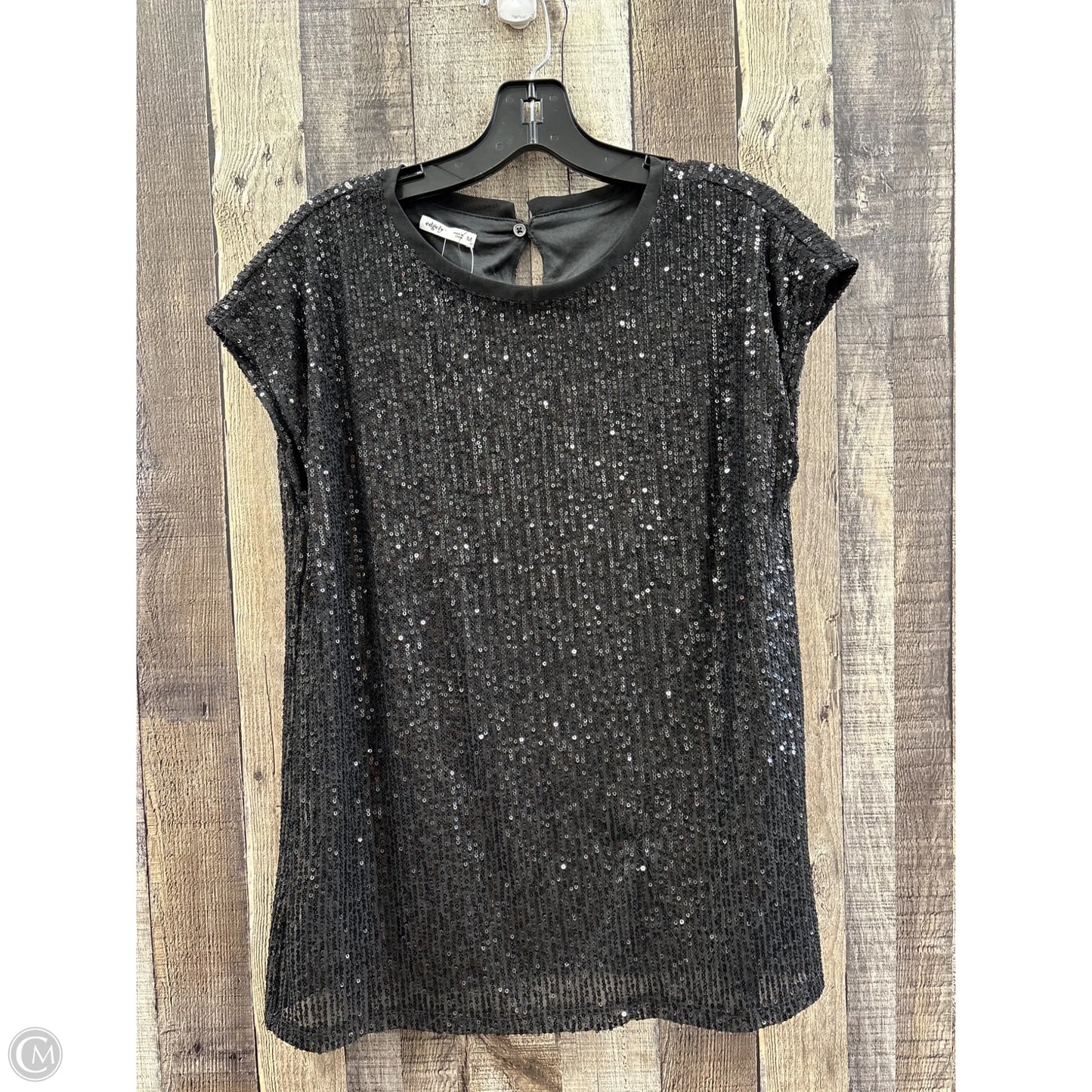 Top Sleeveless By Edgely In Black, Size: M