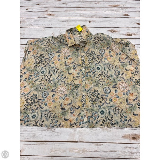 Top Long Sleeve By Natural Life In Floral Print, Size: Osfm