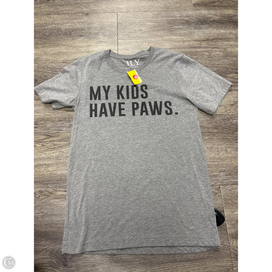 Top Short Sleeve By Cmf In Grey, Size: S