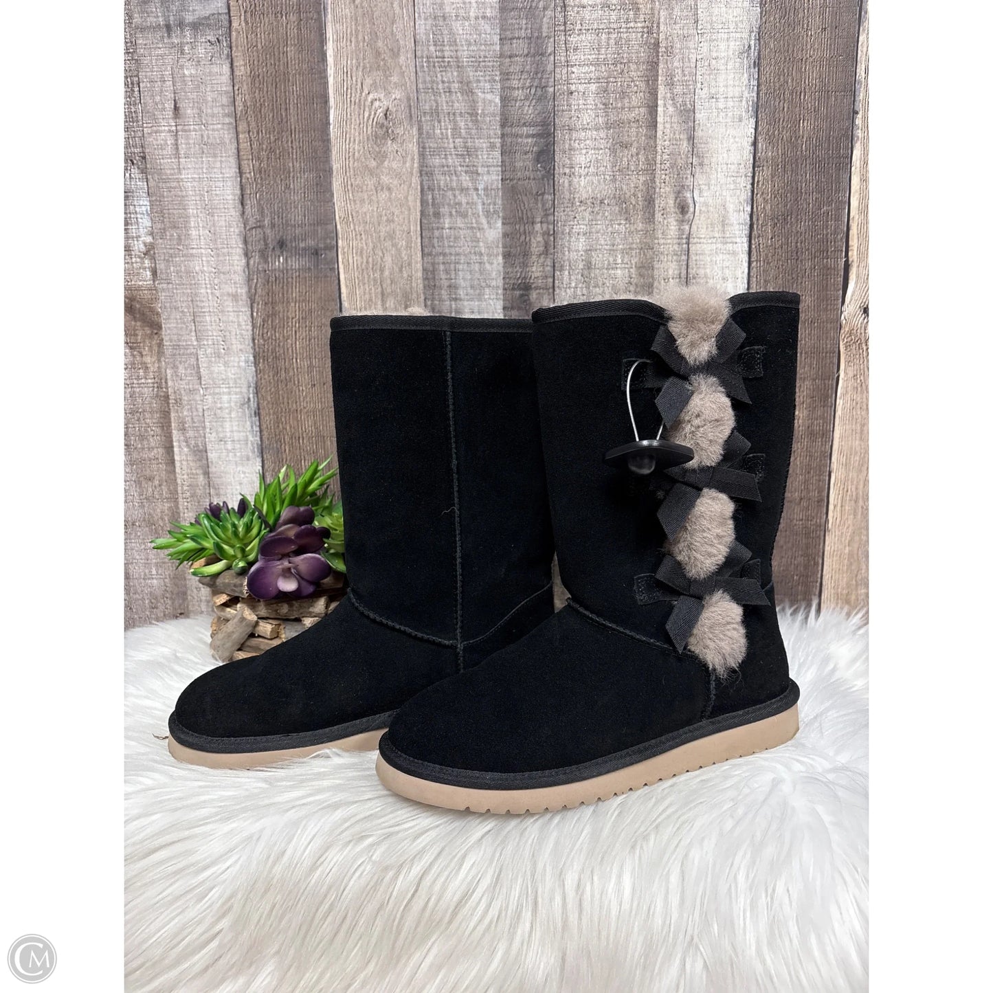 Boots Mid-calf Flats By Koolaburra By Ugg In Black, Size: 8