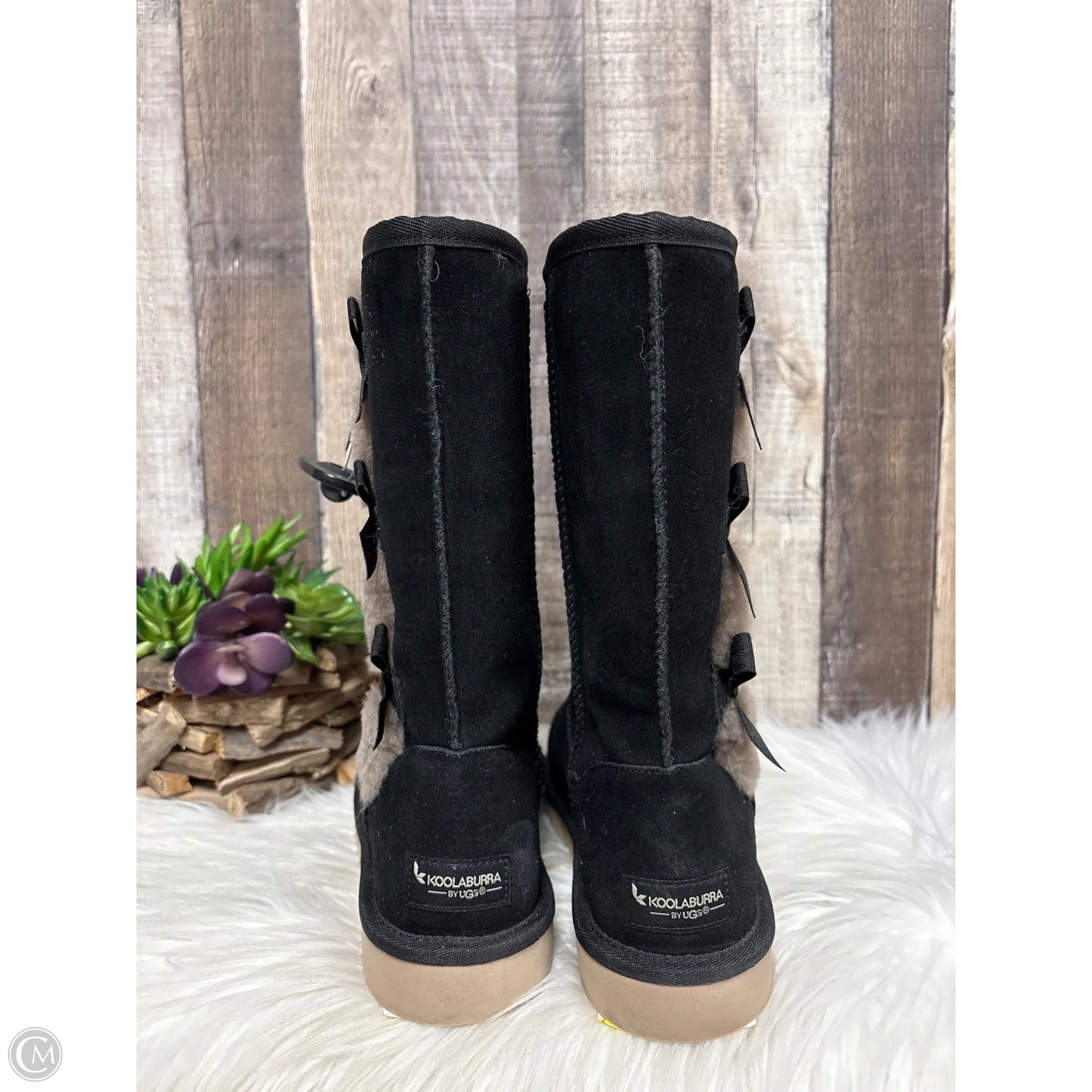 Boots Mid-calf Flats By Koolaburra By Ugg In Black, Size: 8