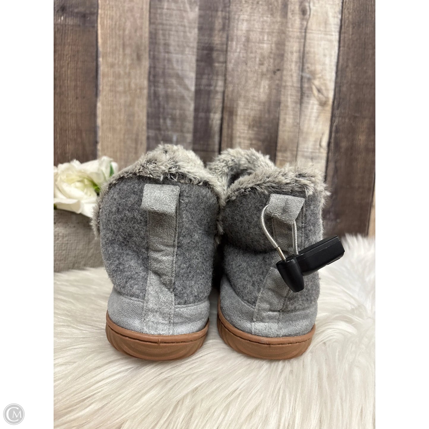 Slippers By Cme In Grey, Size: 7.5
