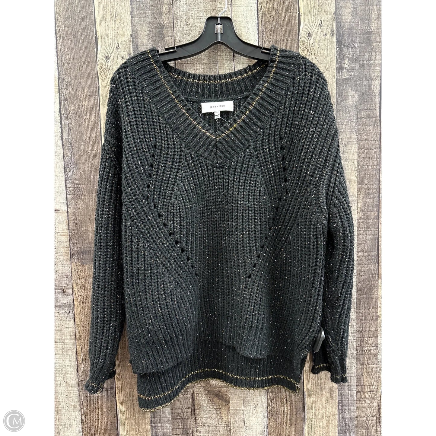 Sweater By John + Jenn In Black & Gold, Size: Xs