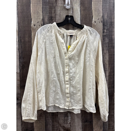 Top Long Sleeve By Universal Thread In Cream, Size: S