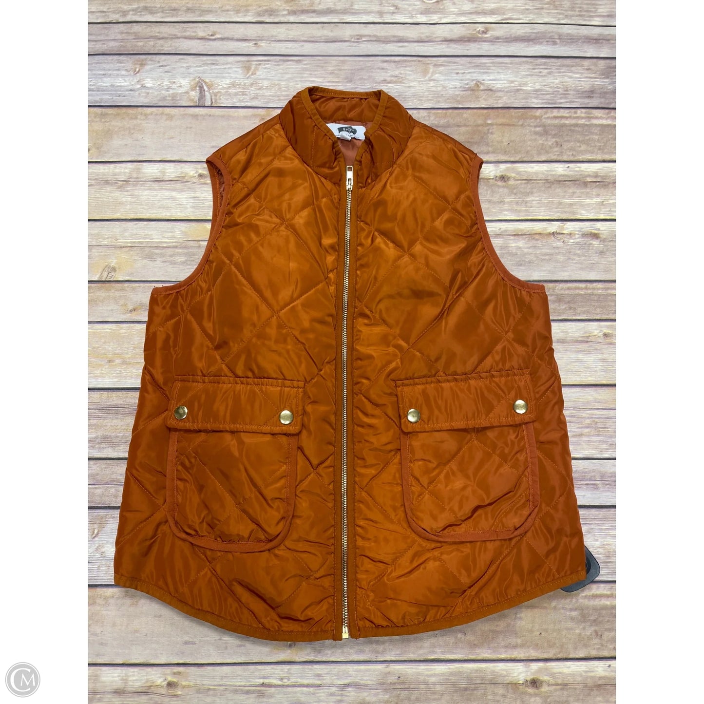 Vest Puffer & Quilted By Cme In Orange, Size: S