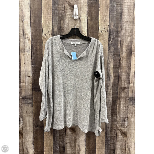 Top Long Sleeve By Cme In Grey, Size: M