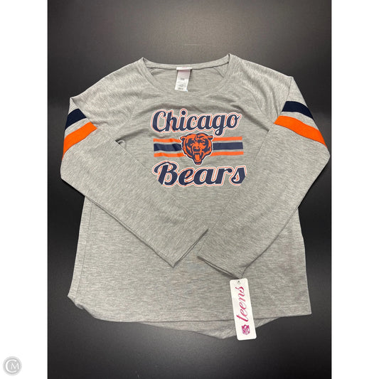 Athletic Top Long Sleeve Crewneck By Nfl In Grey, Size: L