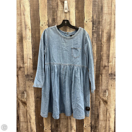 Tunic Long Sleeve By Bdg In Blue Denim, Size: L
