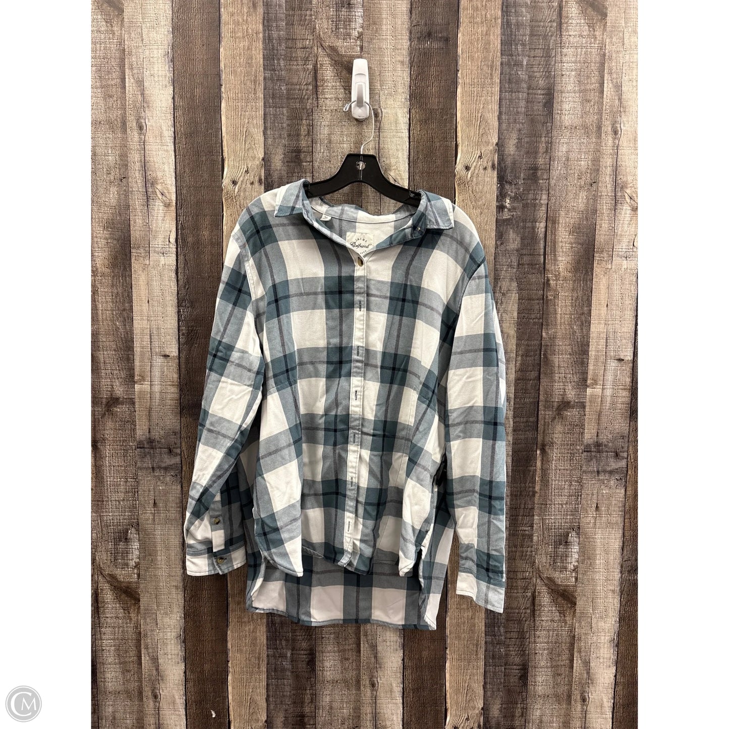 Top Long Sleeve By Jachs Girlfirend In Plaid Pattern, Size: Xl