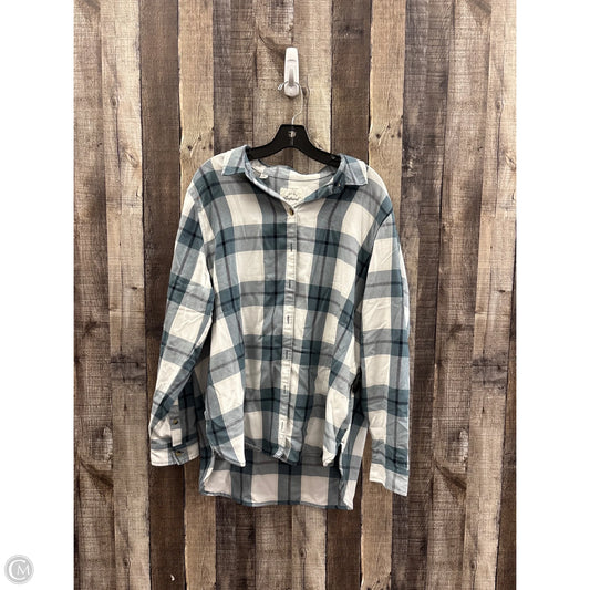 Top Long Sleeve By Jachs Girlfirend In Plaid Pattern, Size: Xl