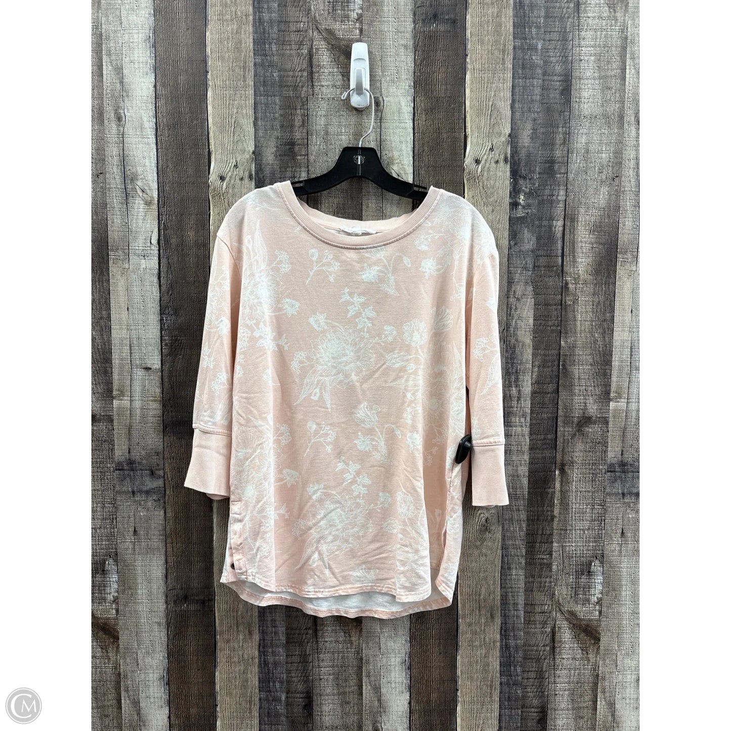 Top 3/4 Sleeve By Jane And Delancey In Peach, Size: L