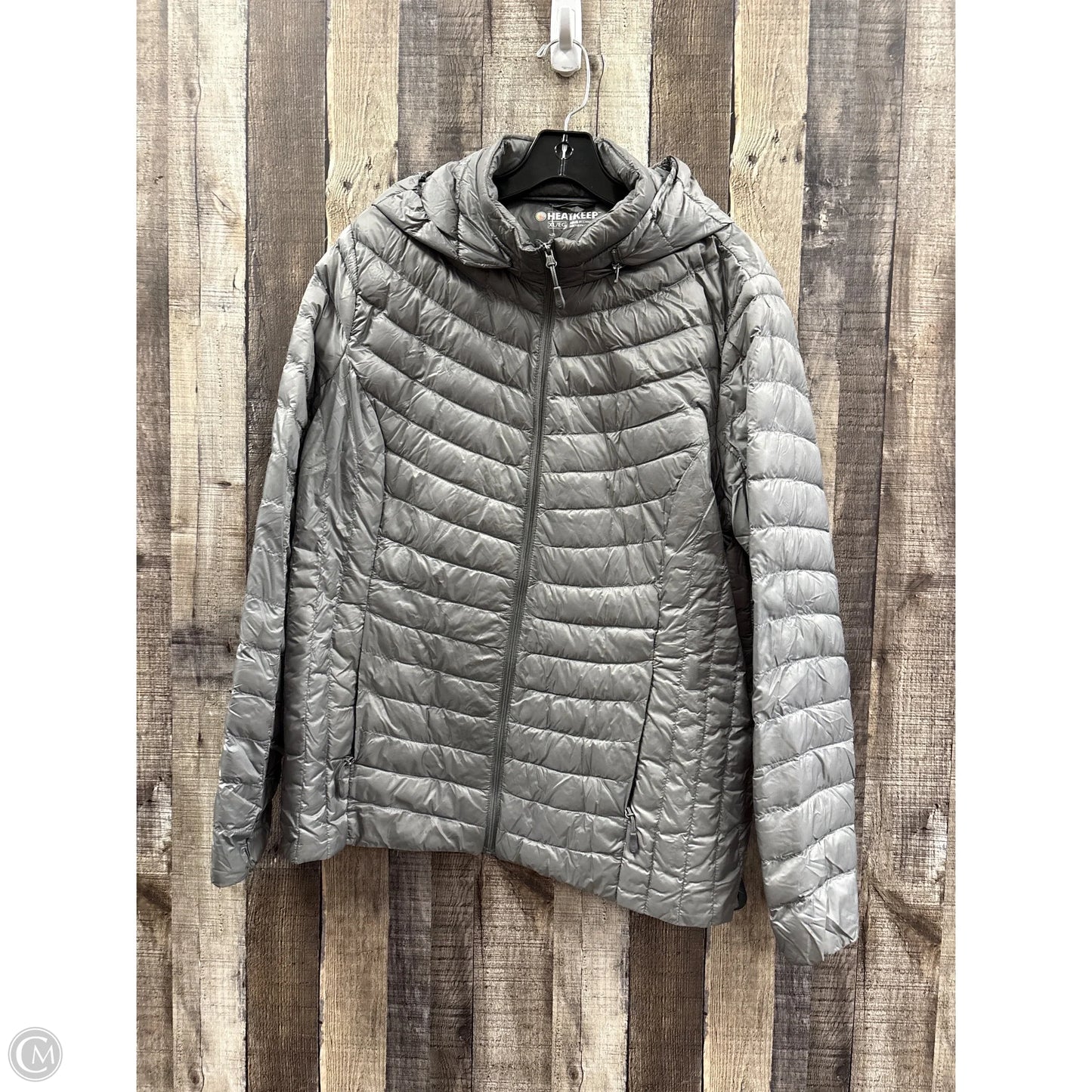 Jacket Puffer & Quilted By Cme In Grey, Size: Xl