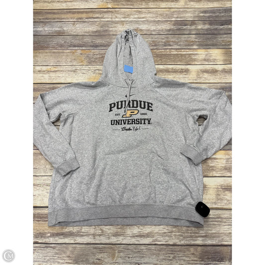 Athletic Top Long Sleeve Hoodie By Nike In Grey, Size: Xl