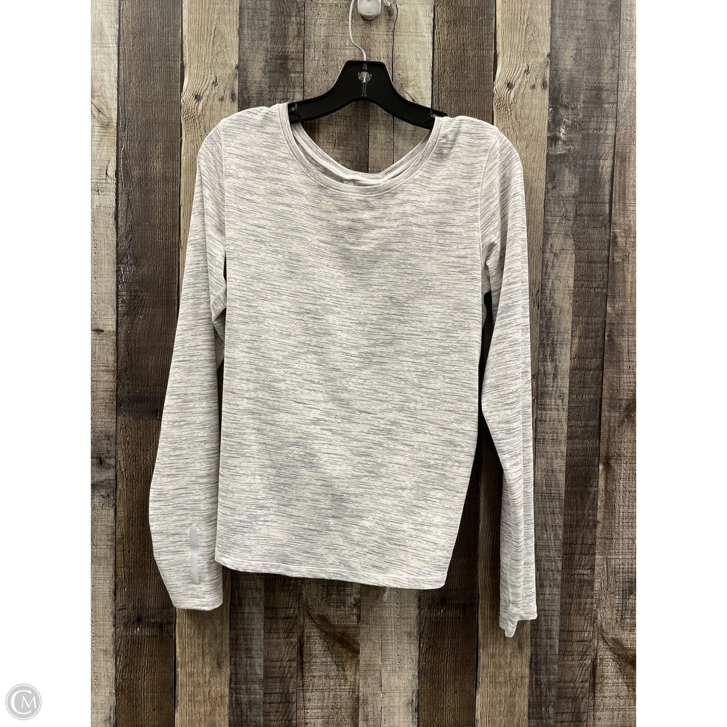 Athletic Top Long Sleeve Collar By Zyia In Grey, Size: Xxl